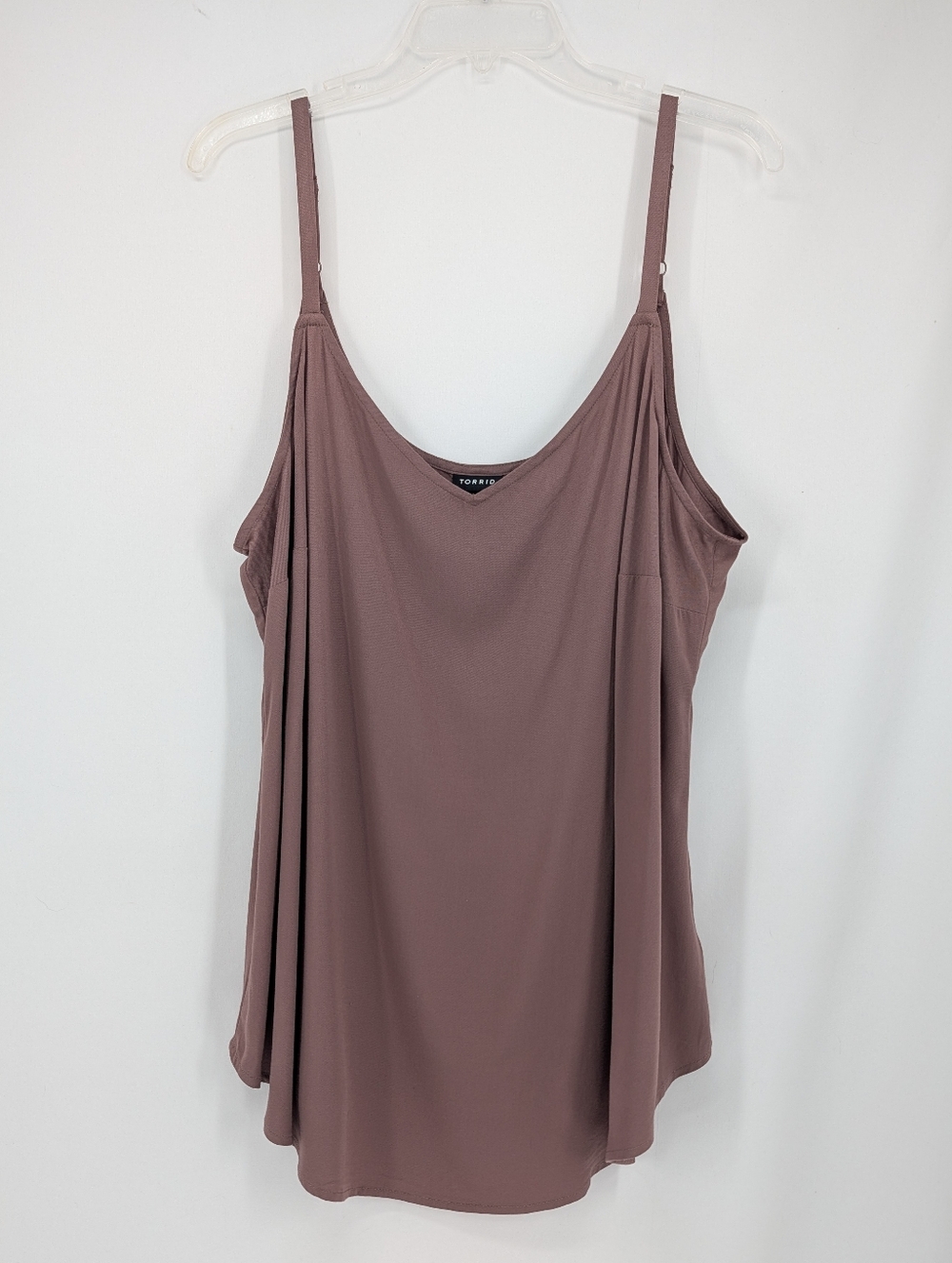 Torrid Dusty Mauve Draped Camisole Tank Size 2 Neutral Minimalist Capsule